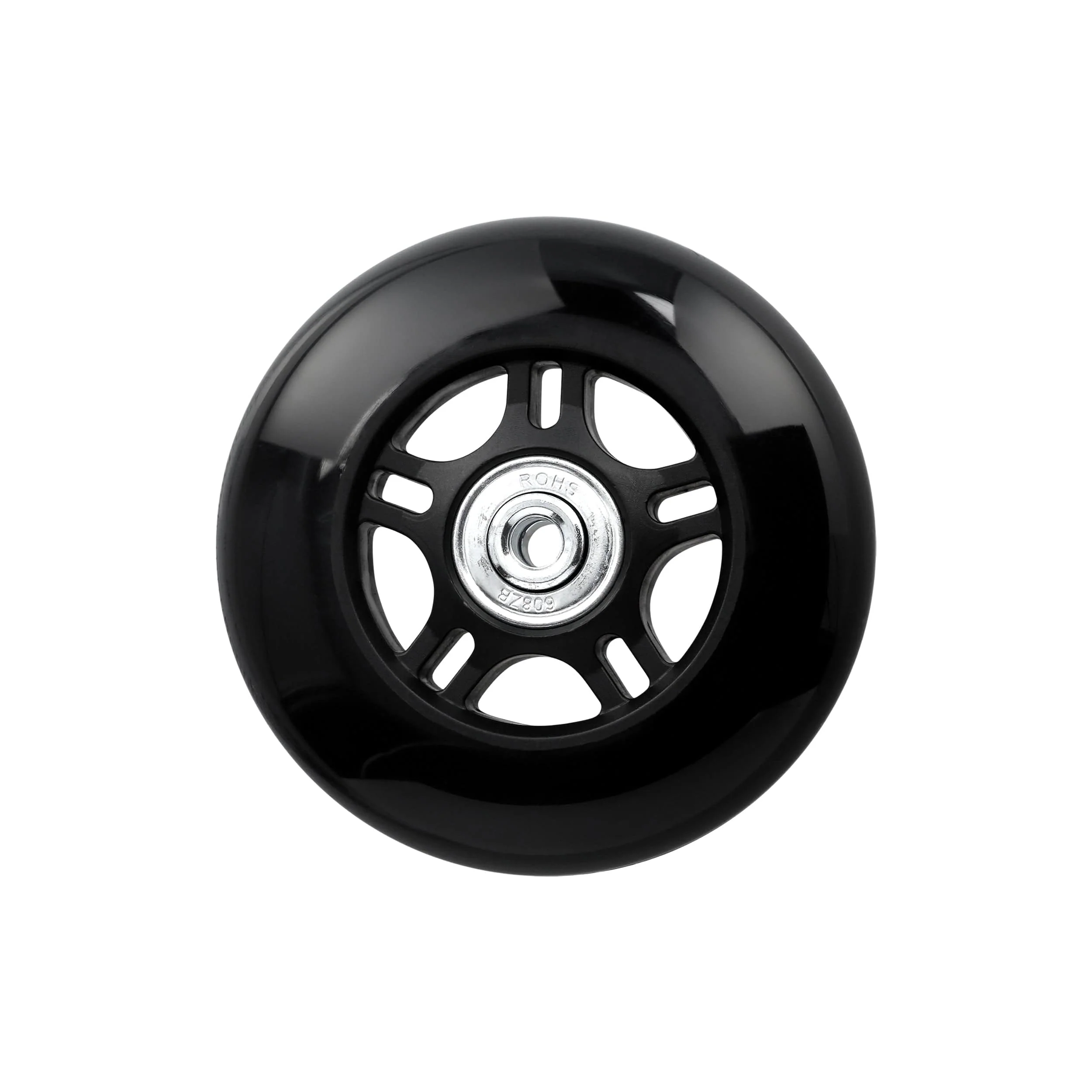 84mm Black, Ball Bearing Inline Skate Wheel, Plastic, #L-3806