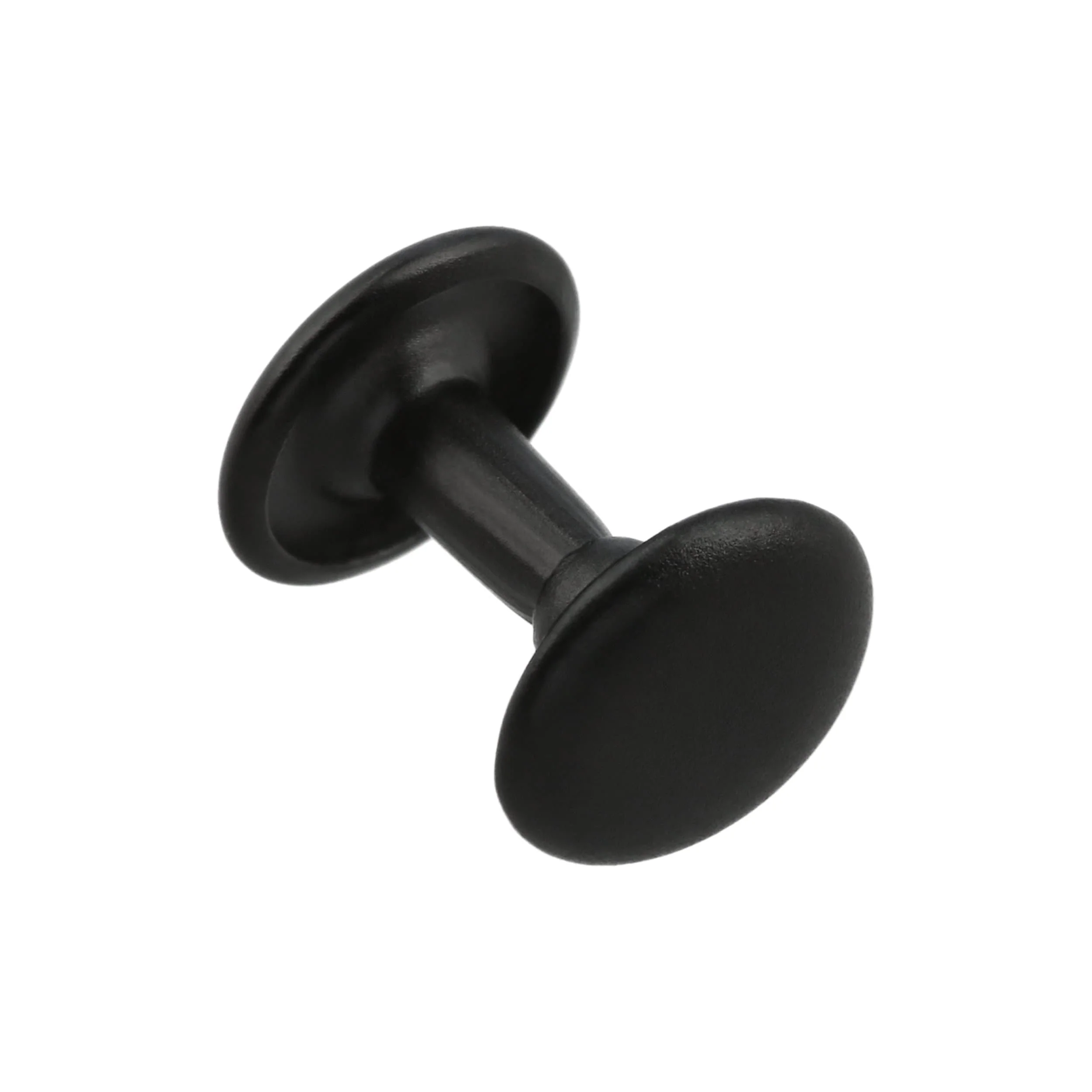 8mm Black, Double Cap Jiffy Rivets, Iron - PK100, #A-313-BLK
