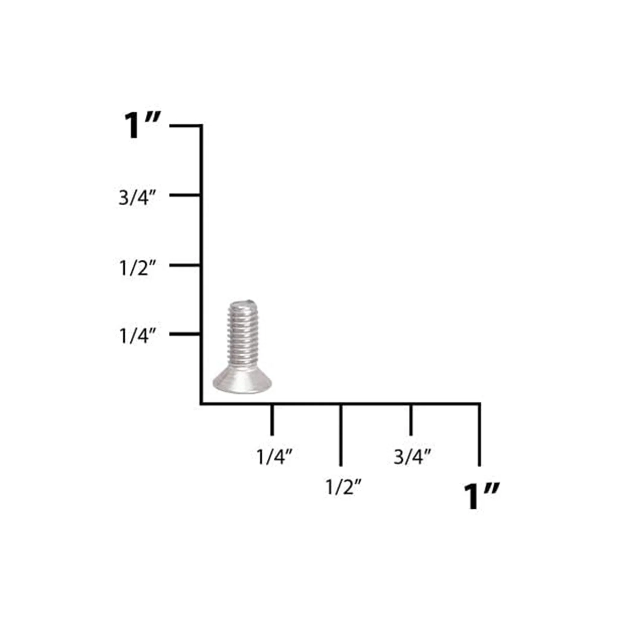 8mm Nickel, Flat Head Philips Screw, Steel-PK10, #P-3064-8MM