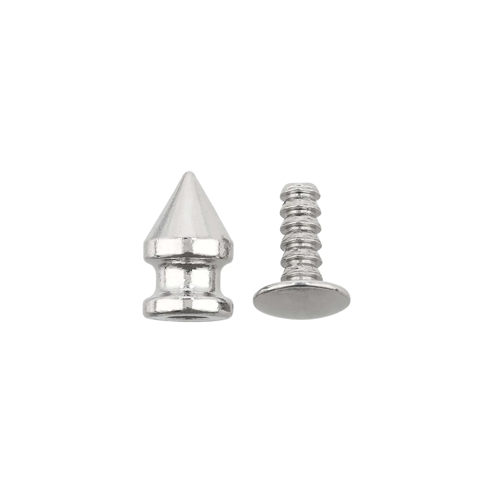 8mm Nickel, Spike Stud, Zinc Alloy - PK10, #C-1167