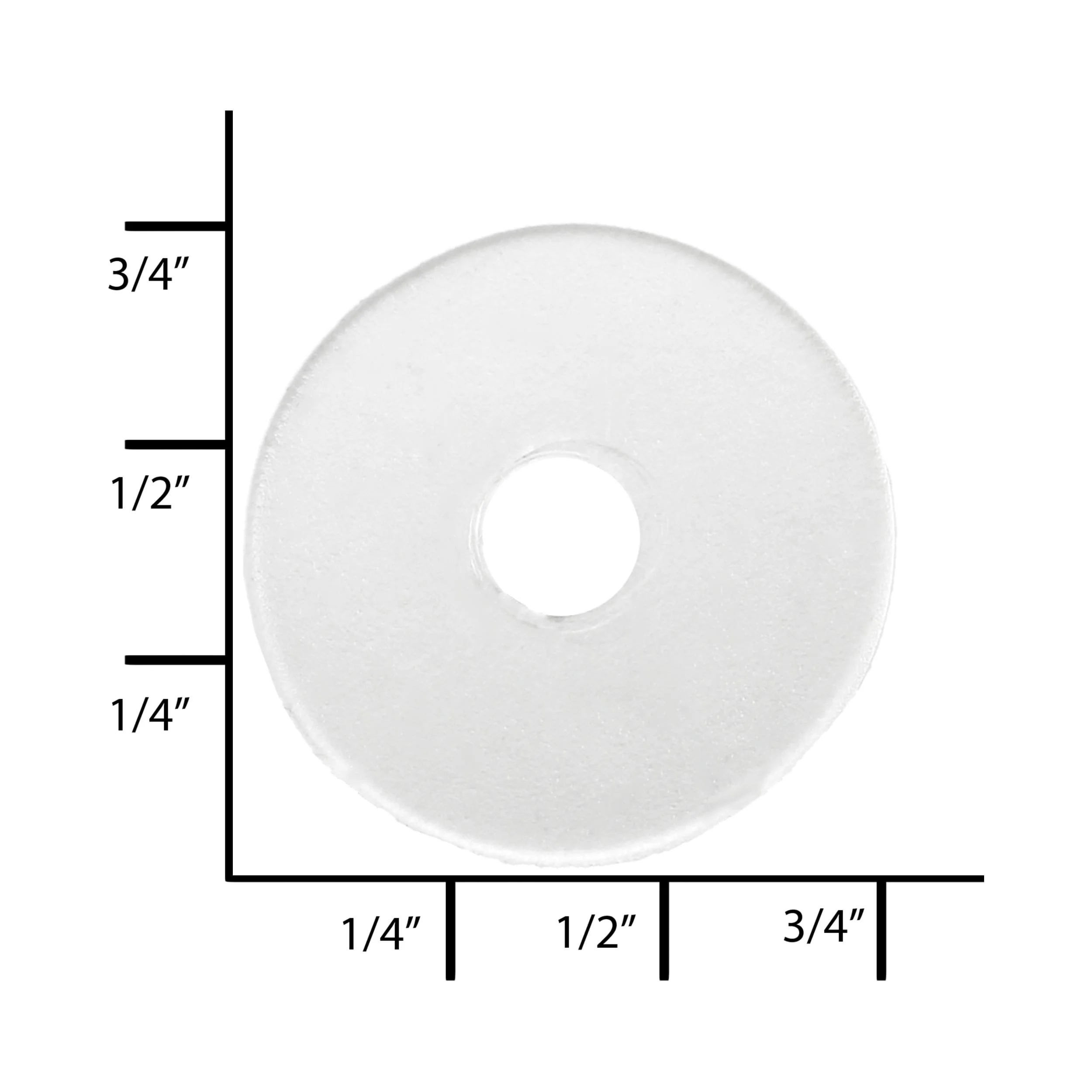 9/16" Clear, Washer, Plastic - 12 pk, #L-3036