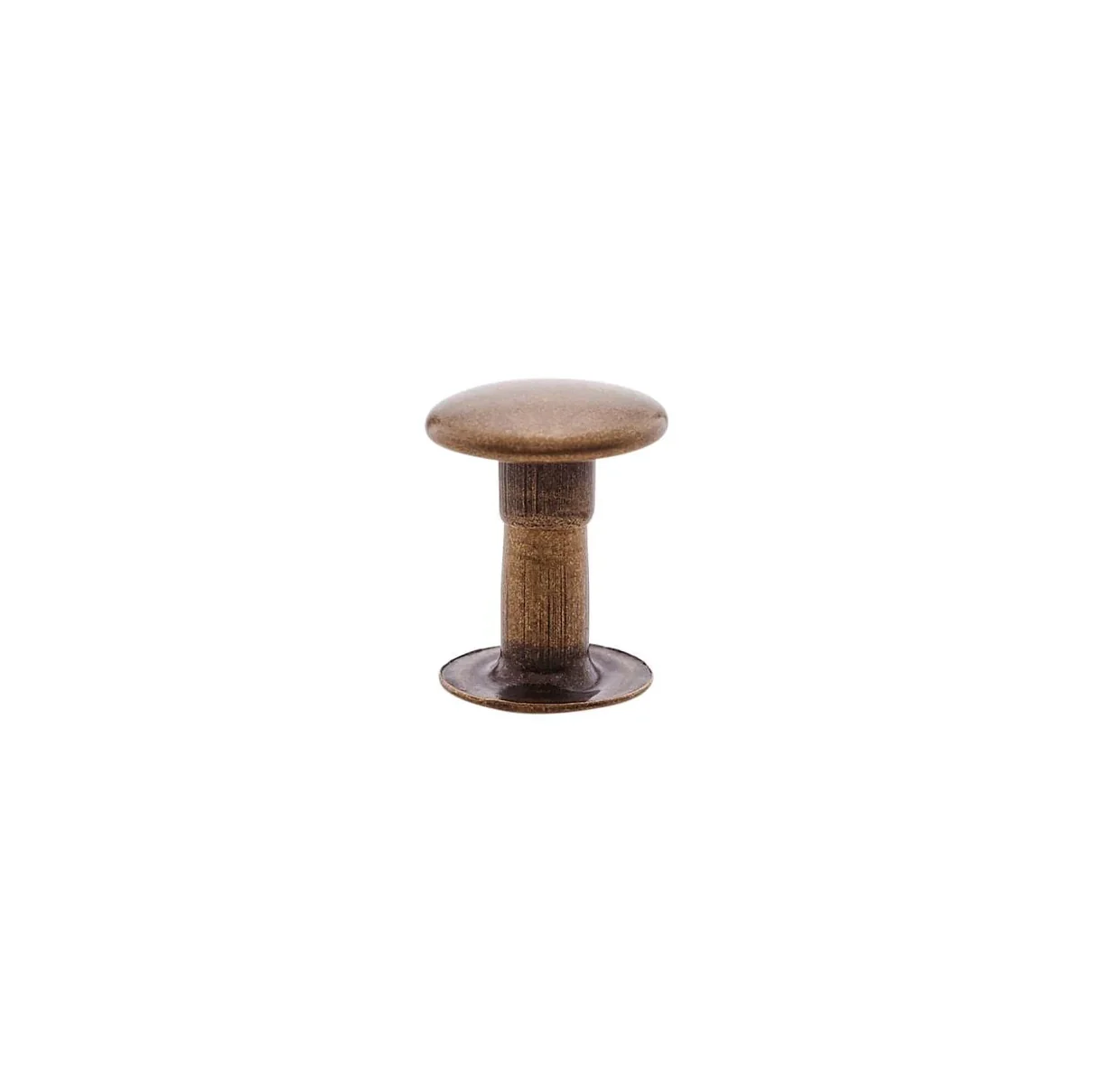 9mm Antique Brass, Single Cap Jiffy Rivet, Solid Brass- 100pk, #NB409S-ANTB