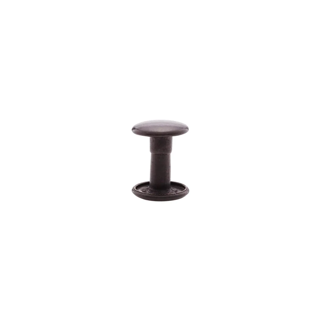 9mm Black, Double Cap Jiffy Rivet, Solid Brass-100ct, #NB409D-BLK