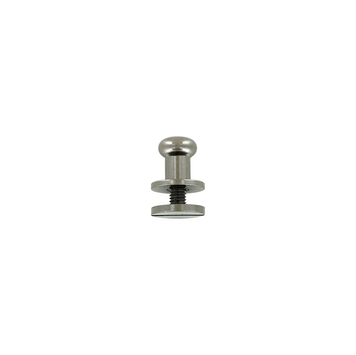 9mm, Gunmetal, Round Top Collar Button Stud with Screw, Solid Brass, #P-2134-GUNM