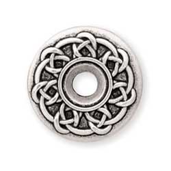 Antique Silver, Round Celtic Concho Plate, Zinc Alloy (C-1825)