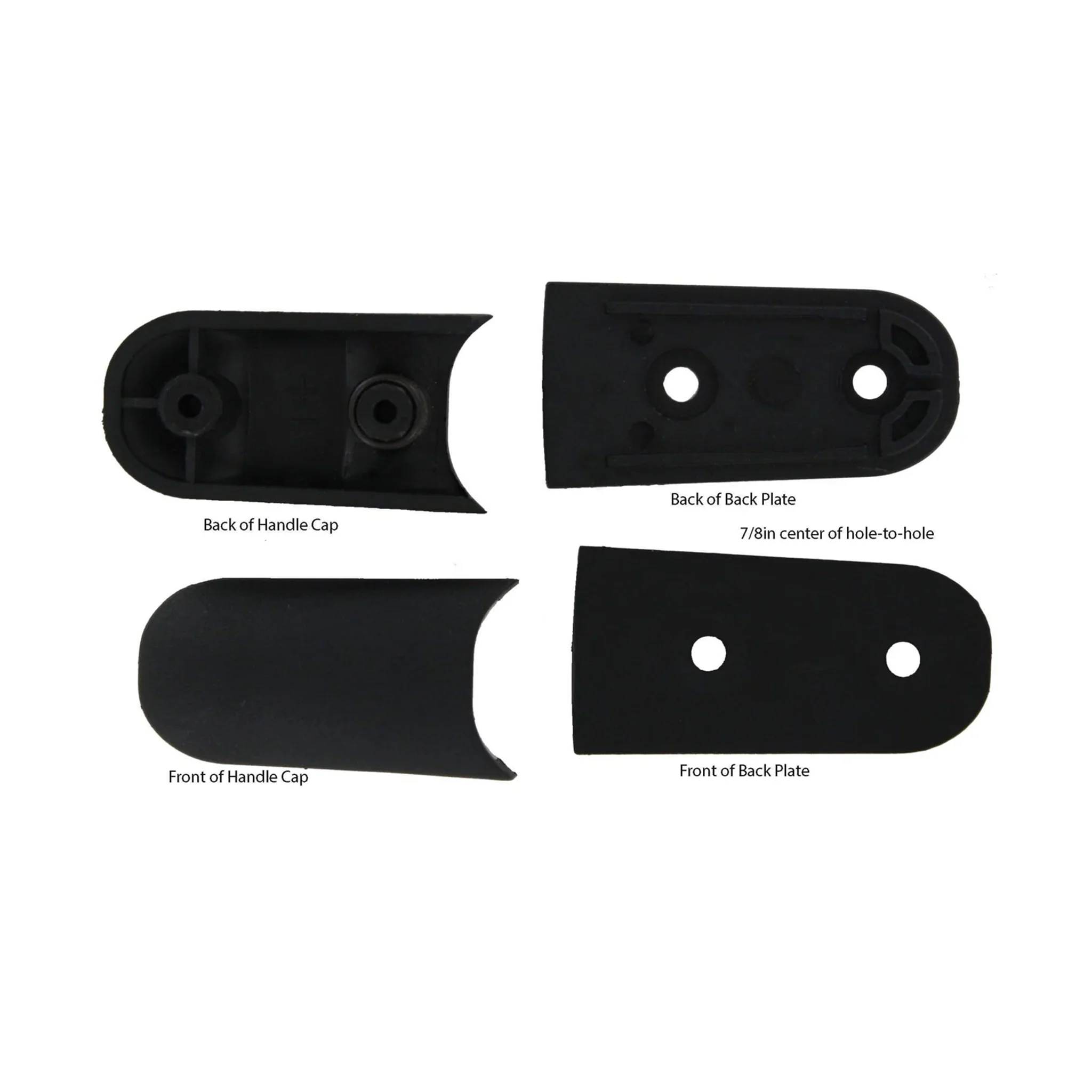 Black, Samsonite Handle Loop/Cap Set, Plastic, #SAM-662-SET