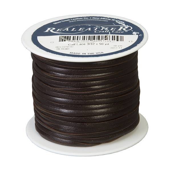 Calf Lace, Dark Brown, 3/32â x 50 yards