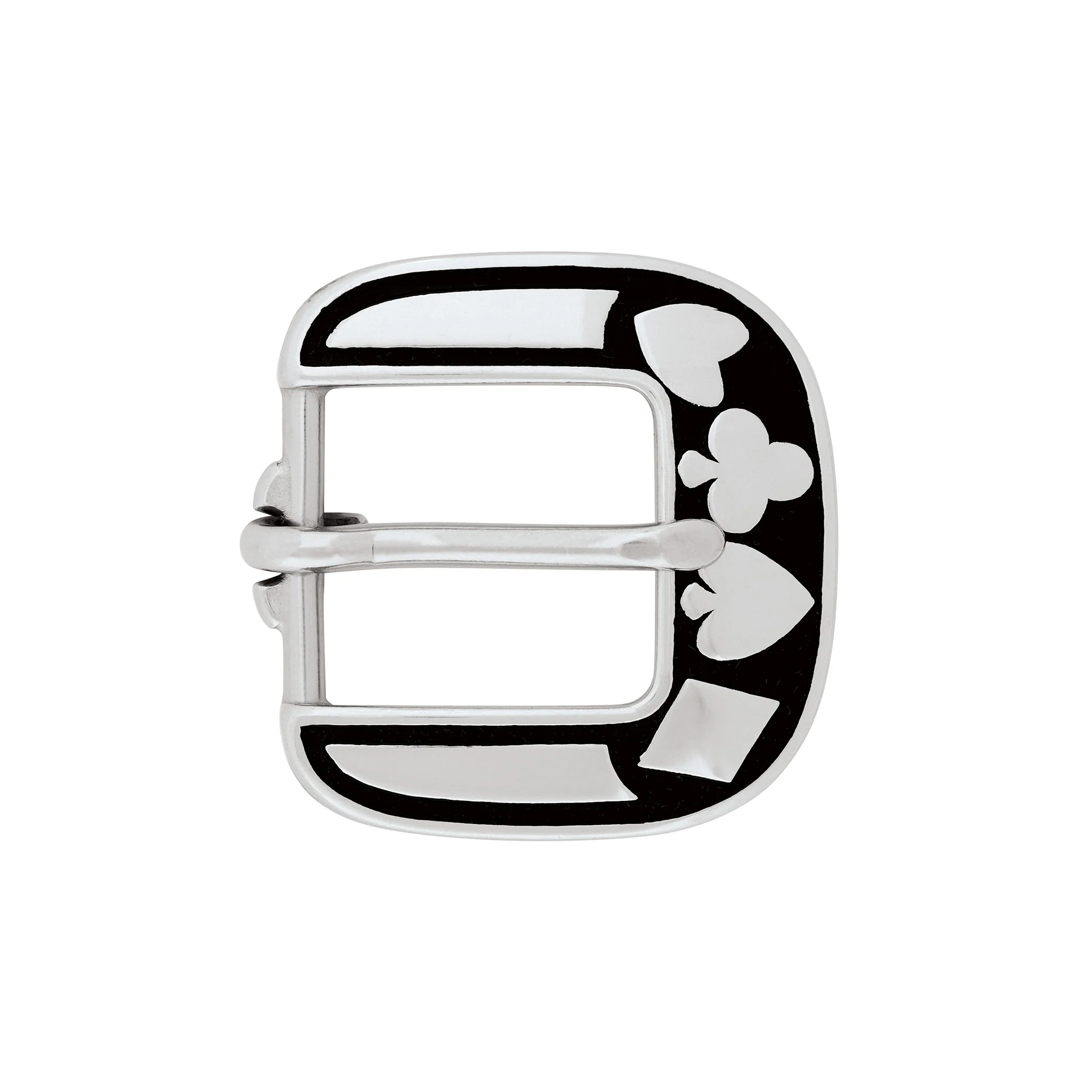 Jeremiah Watt Accented Card Suite Heel Bar Buckle