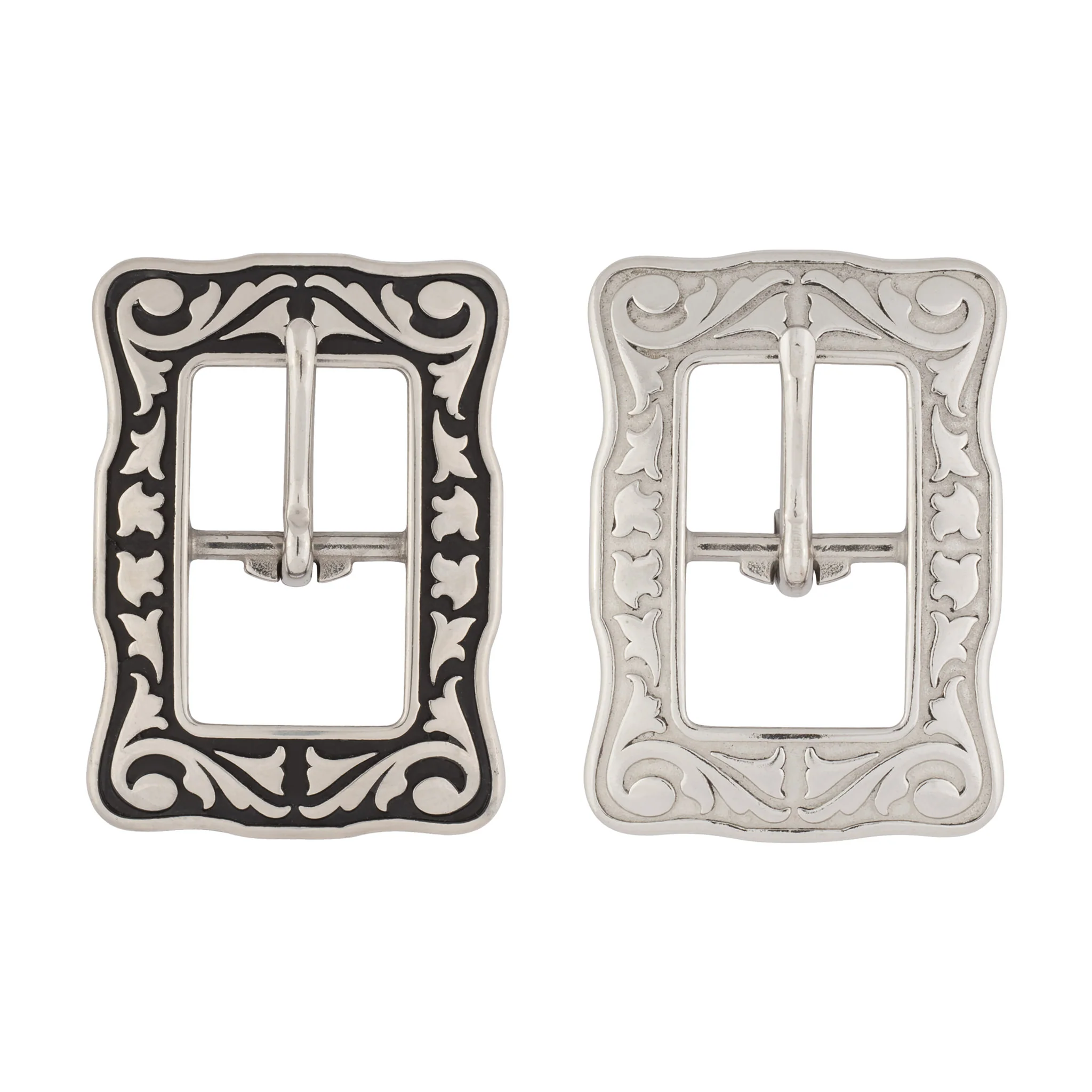Jeremiah Watt Accented Floral Center Bar Buckle