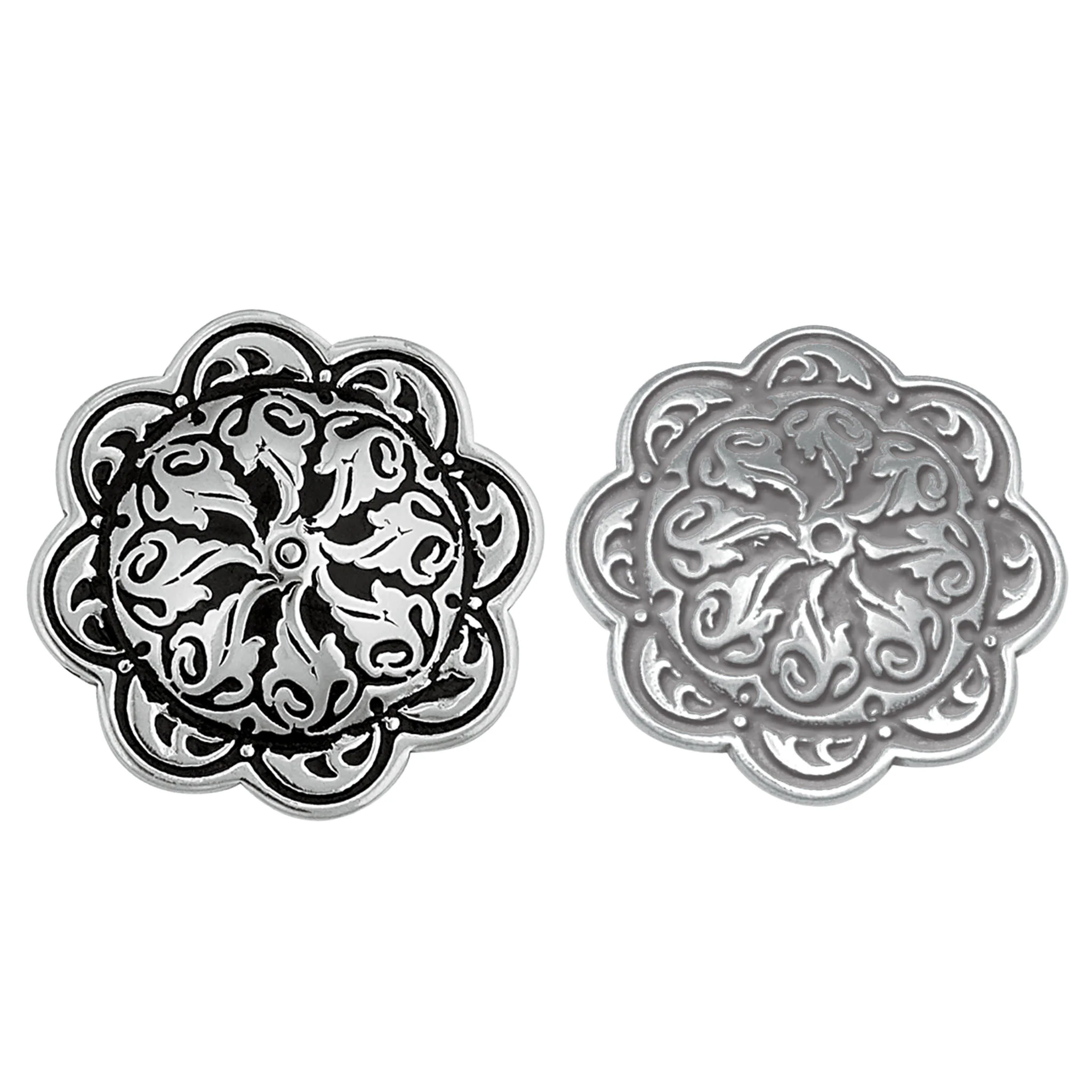 Jeremiah Watt Accented Floral Concho with 3/8" Post