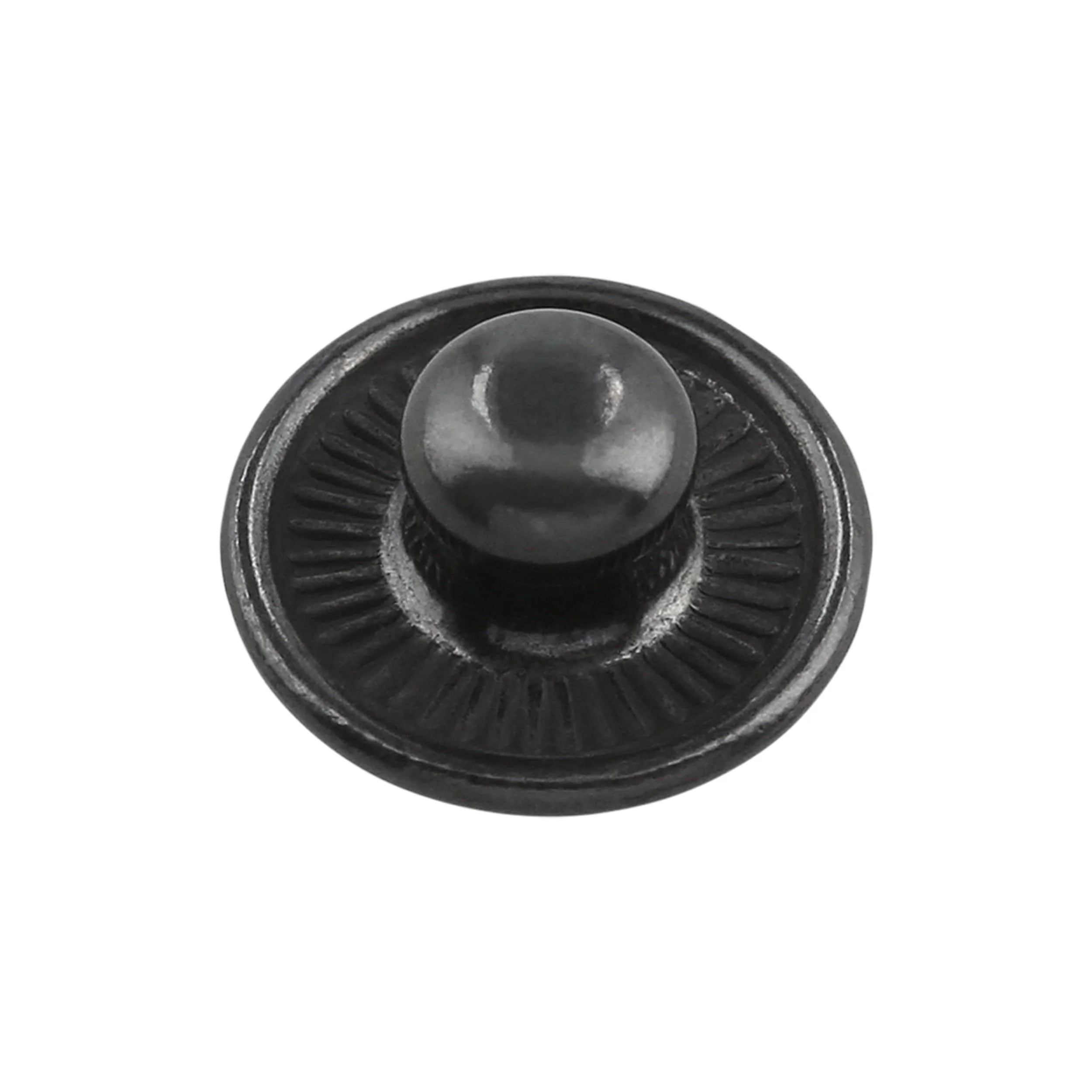 Line 2 Black, 1/4" Parallel Spring Snap Stud, Solid Brass, #2374-BLK