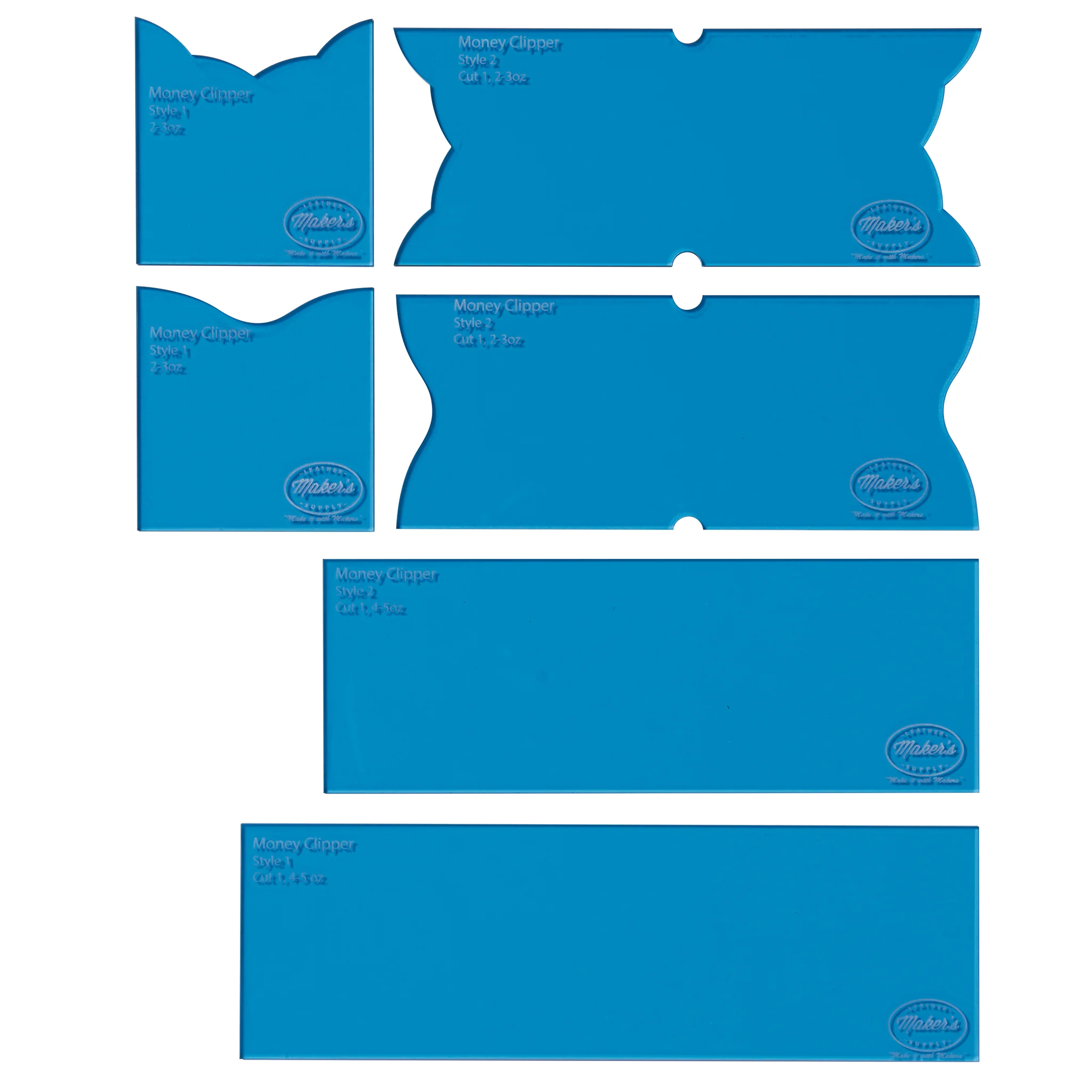 Money Clipper Template Set by Maker's Leather Supply