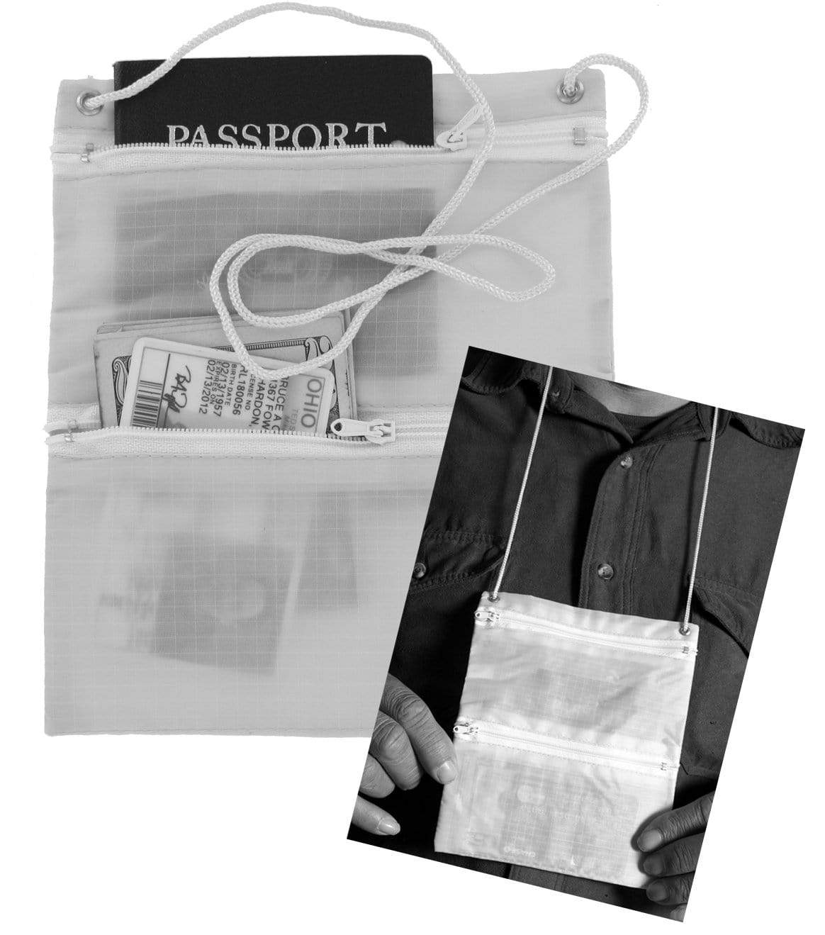 Nylon Passport & Money Pouch, #M-827