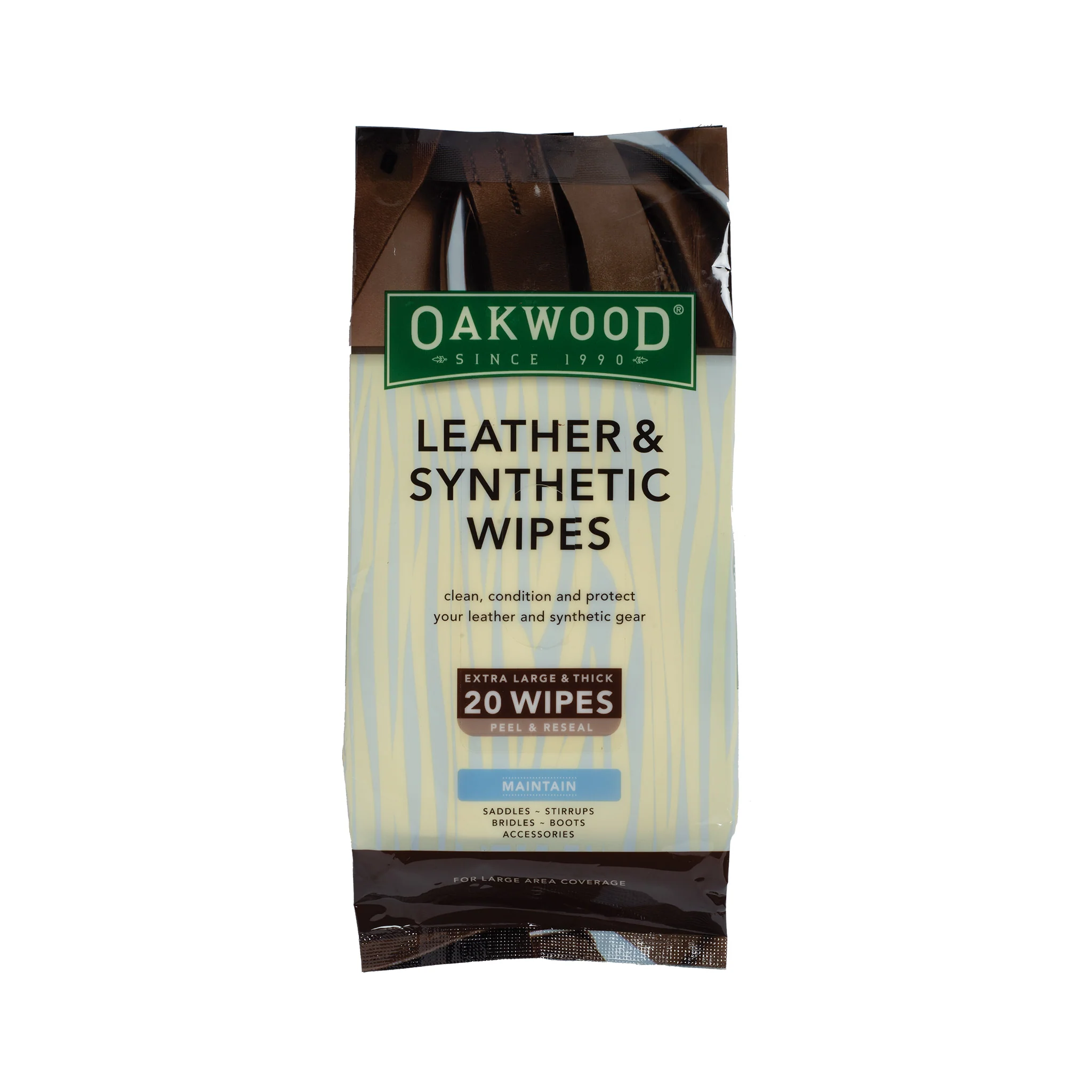 OakwoodÂ® Leather Wipes, Leather Cleaning and Conditioning Wipes for Furniture, Upholstery, Purses and Leather Goods