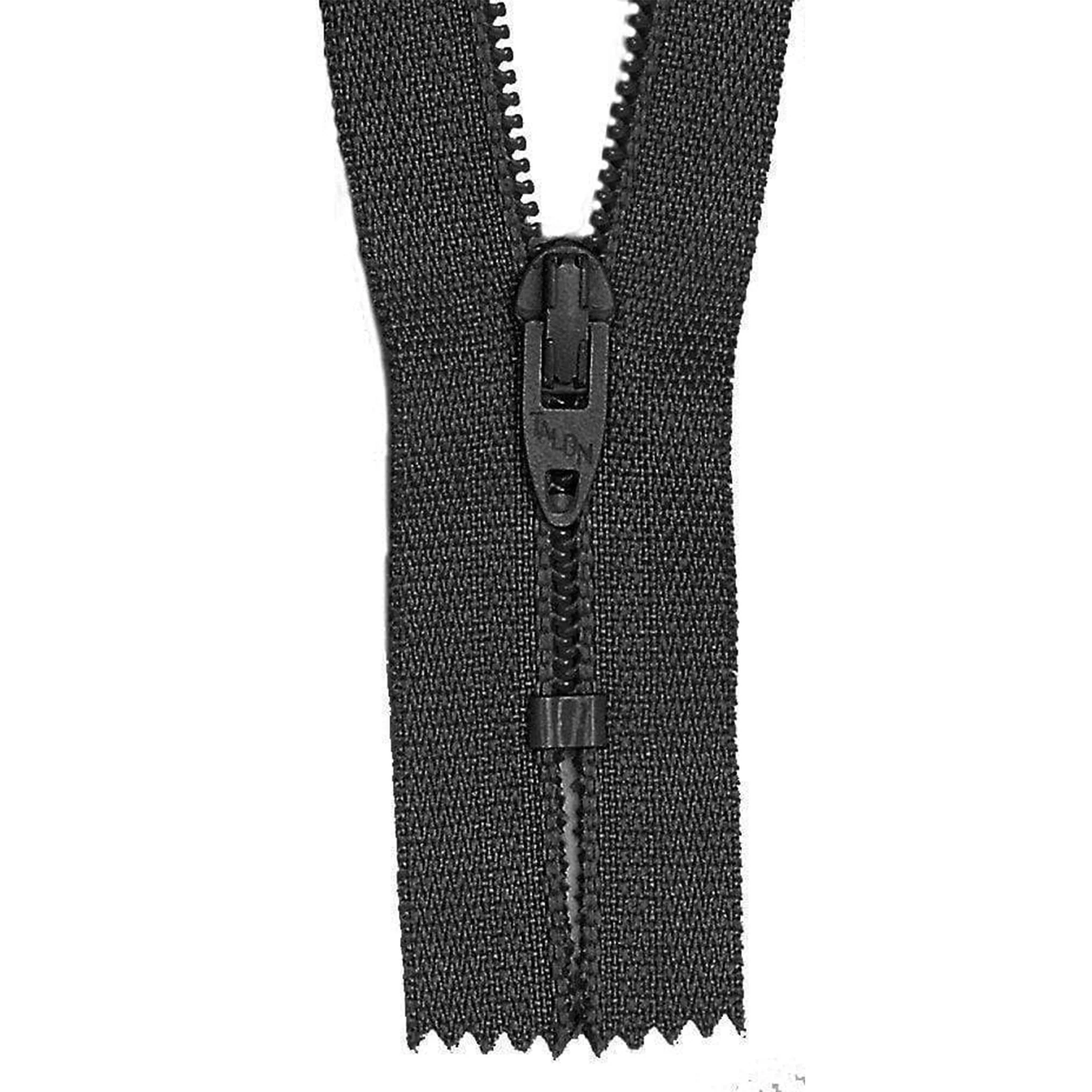 #2.5 Coil, Black, 12" YKK Closed End Zipper, Nylon, #705-12-BLK