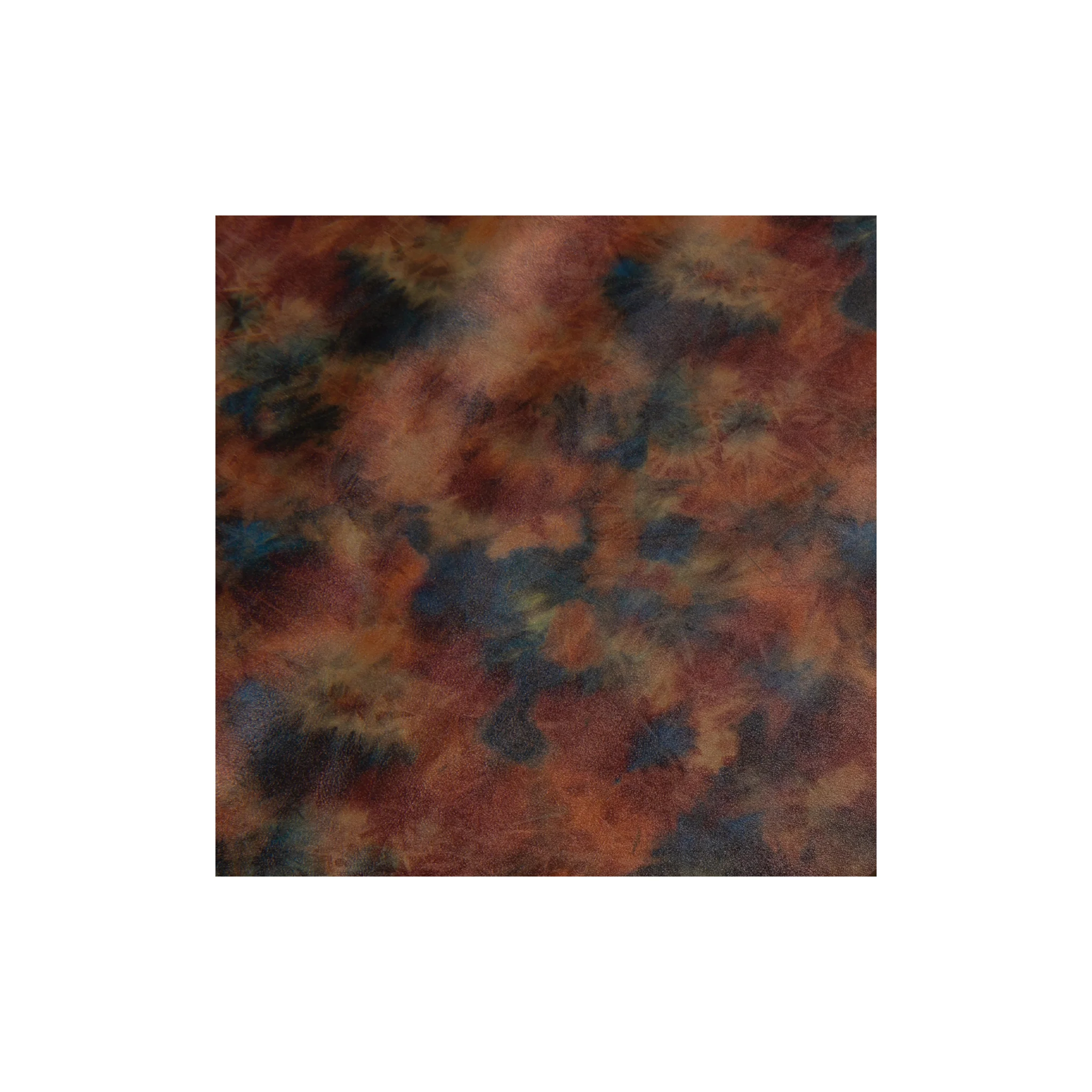Sample, Tie Dye Printed Leather, 3-4 oz.