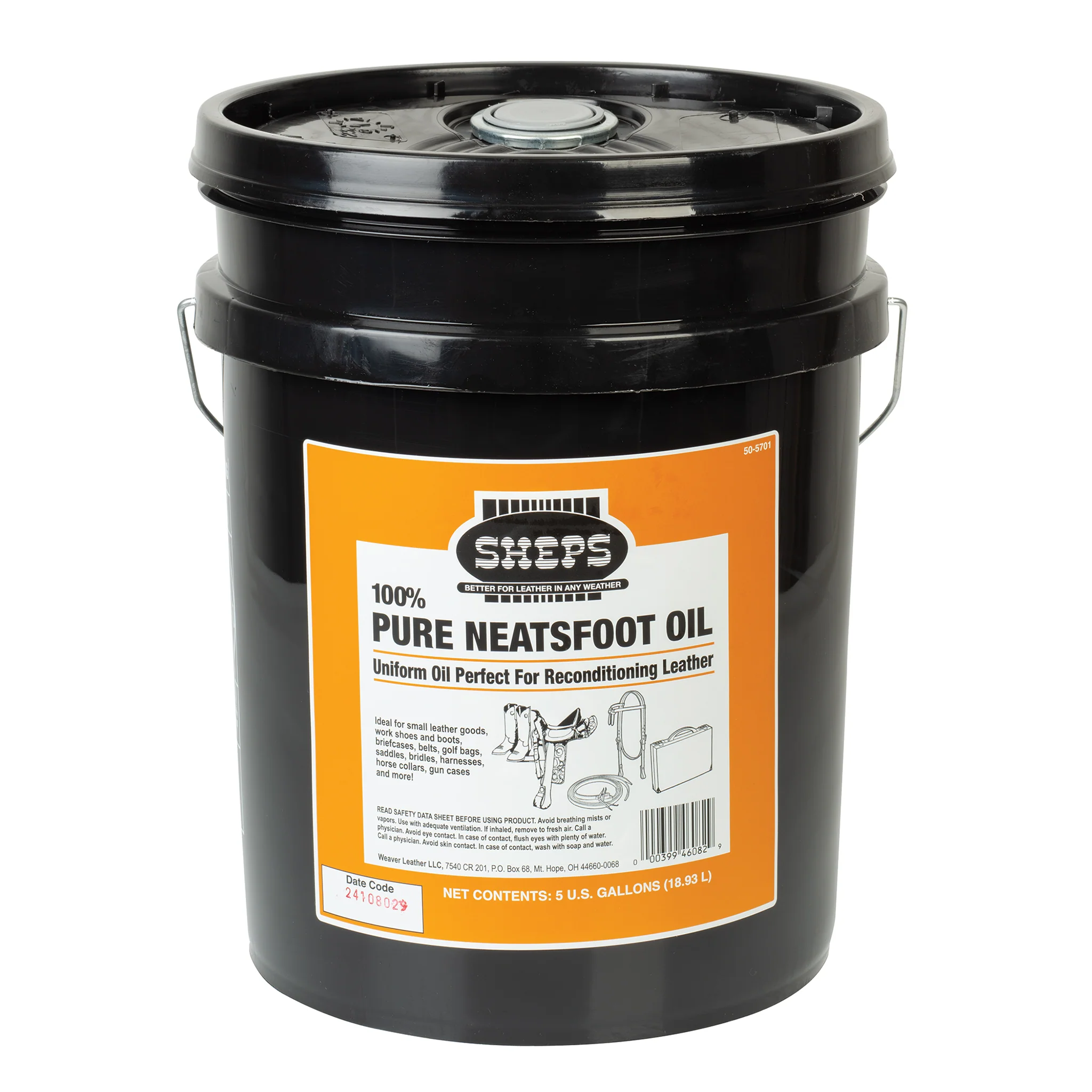 ShepsÂ® 100% Pure Neatsfoot Oil, 5 Gallons